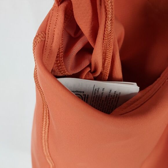 Athleta Women’s M Orange Crop Tank High Neck Racer‑Back Activewear - Picture 8 of 14